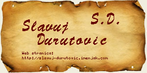 Slavuj Durutović vizit kartica